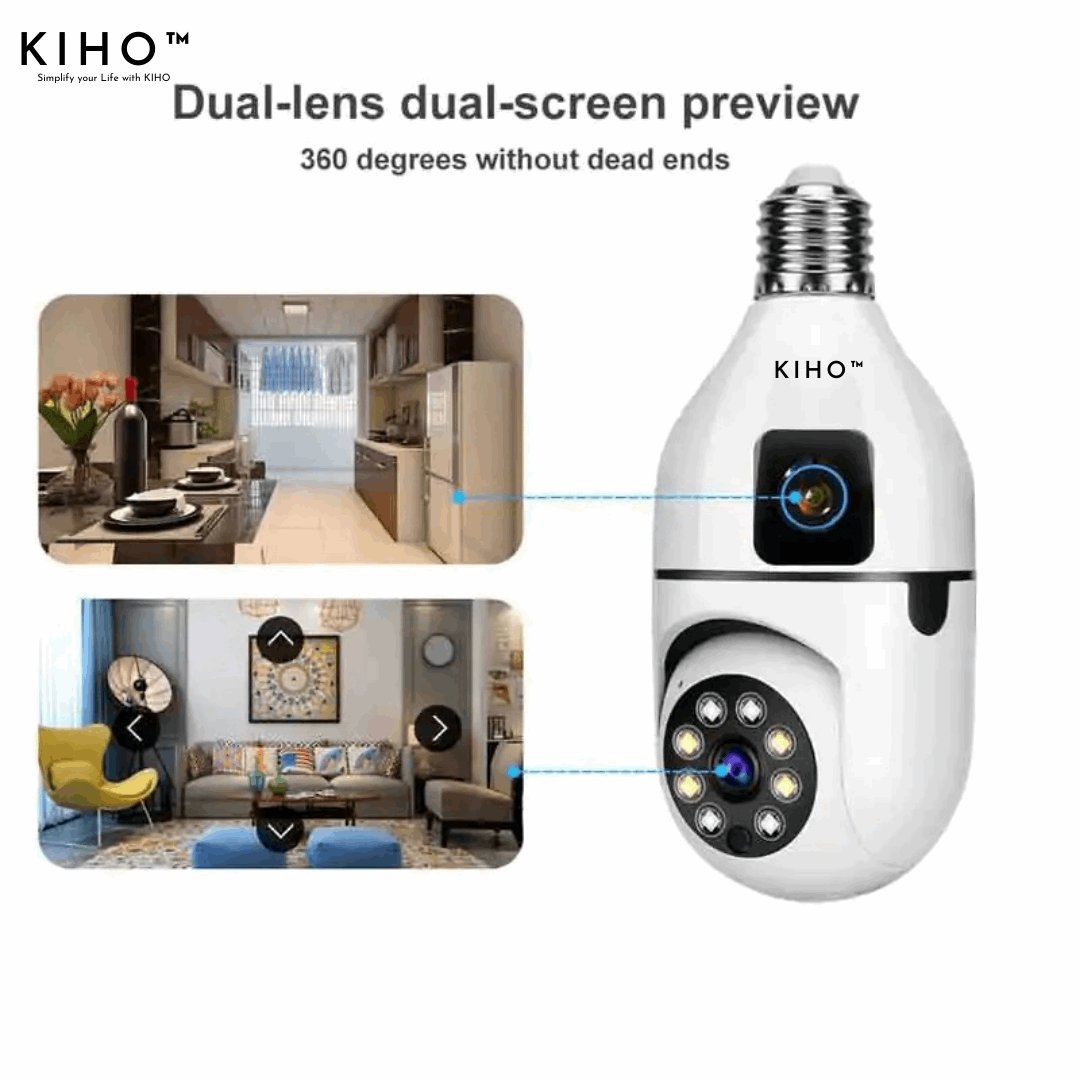 KIHO™ DUAL-LENS 360° WiFi Security Camera