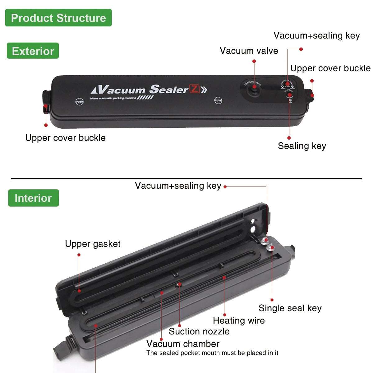 KIHO™ Vacuum Food Sealer Machine