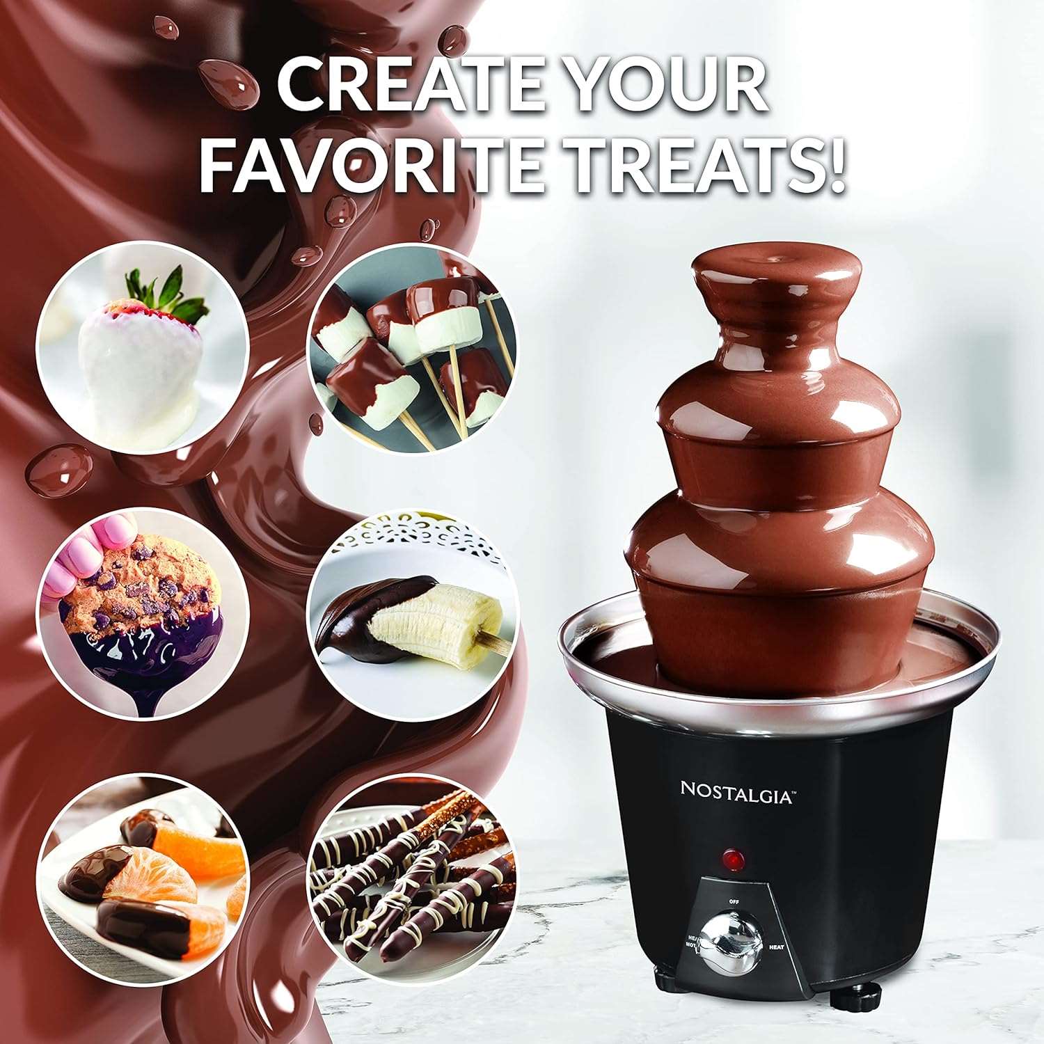 KIHO™ 3-Tier Stainless Steel Chocolate Fountain Machine