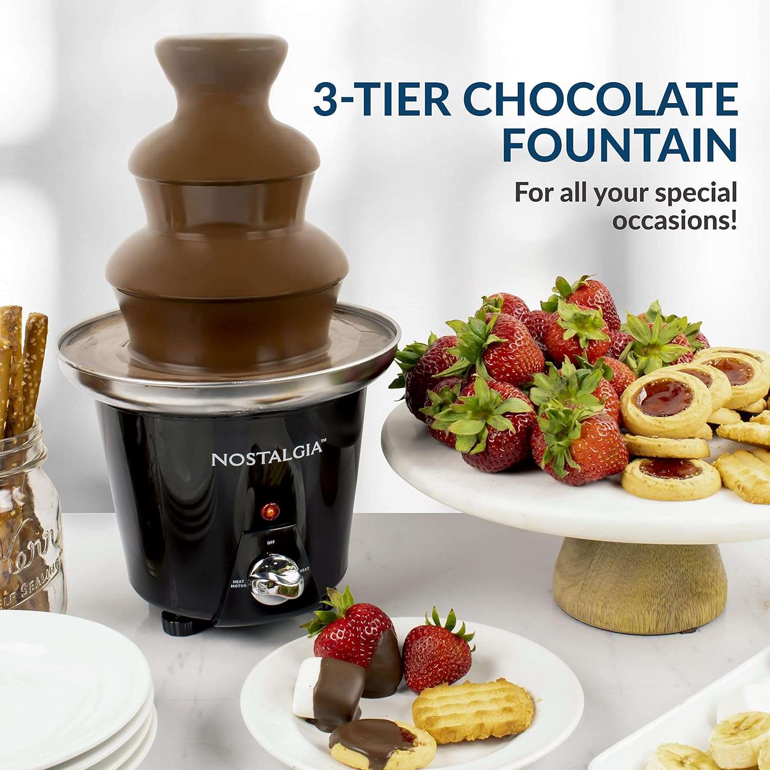 KIHO™ 3-Tier Stainless Steel Chocolate Fountain Machine