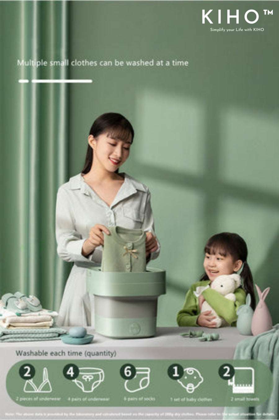 KIHO™ Portable Folding Washing Machine