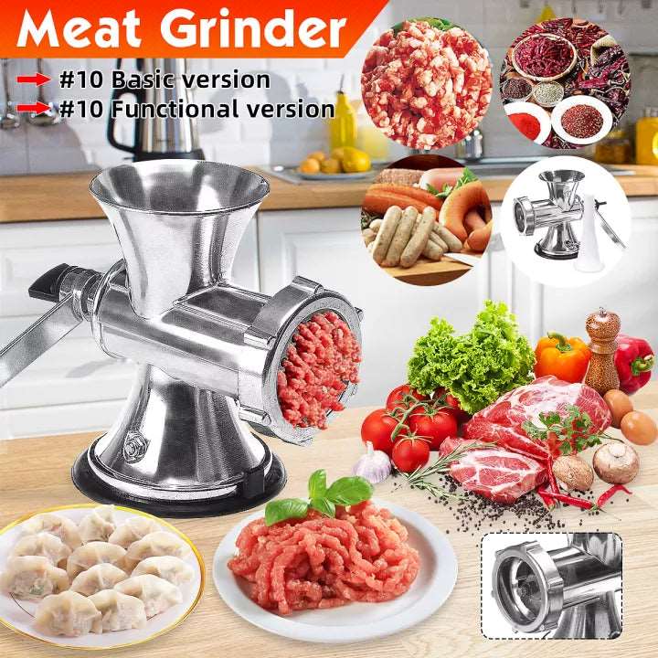 KIHO™ Manual Aluminium Meat Mincer Grinder