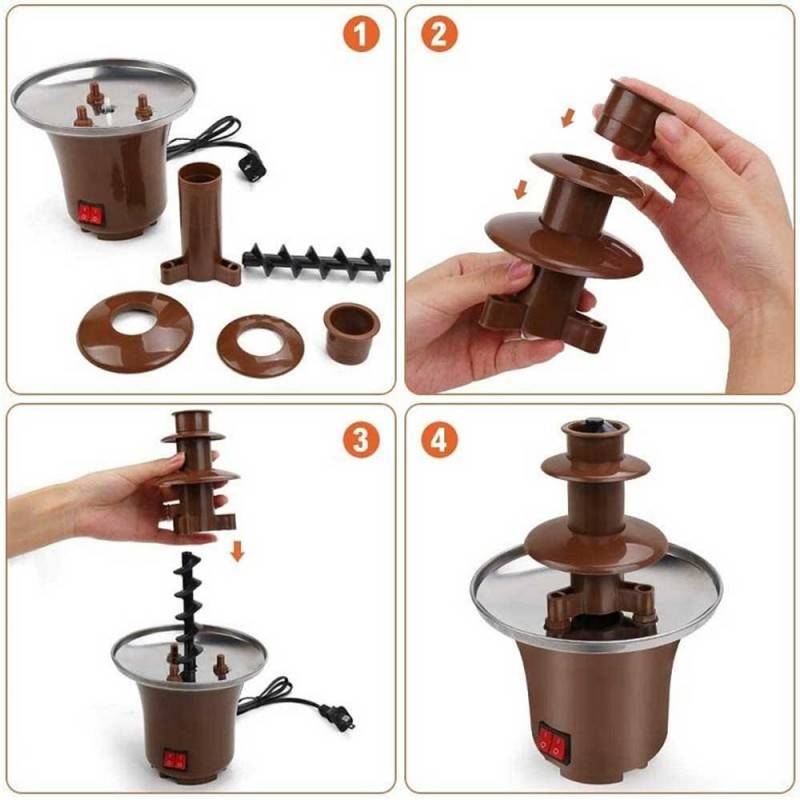 KIHO™ 3-Tier Stainless Steel Chocolate Fountain Machine