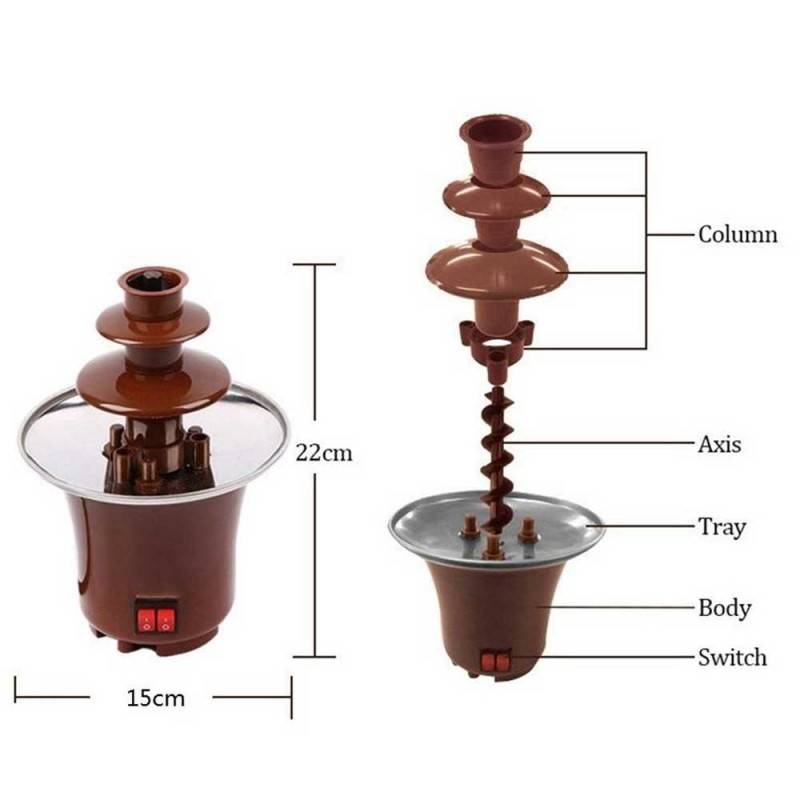 KIHO™ 3-Tier Stainless Steel Chocolate Fountain Machine