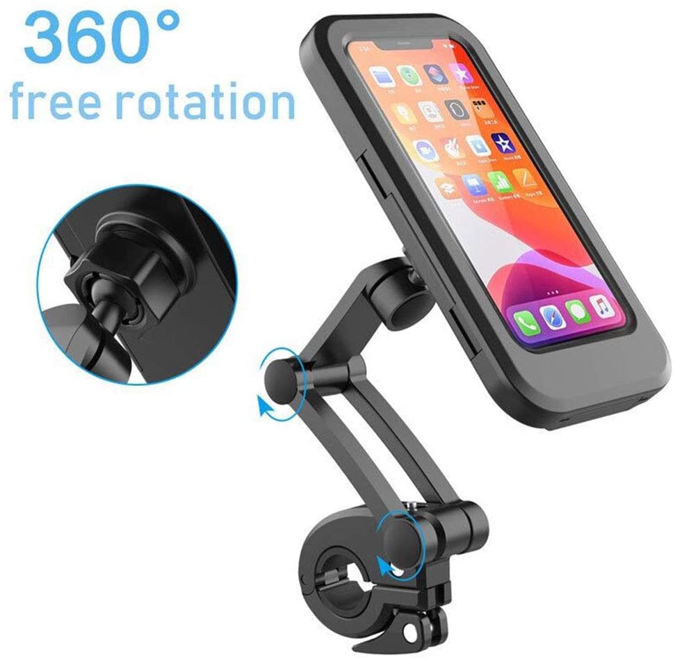 KIHO™ 360° Bicycle Motor Bike Waterproof Phone Case Mount Holder