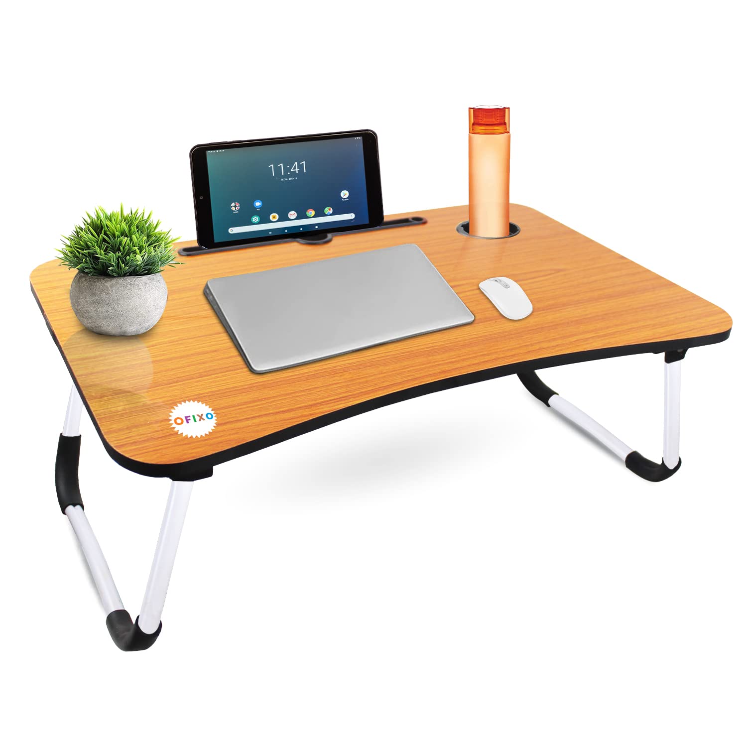 KIHO™ Foldable Wooden Laptop Table - Slightly Damage