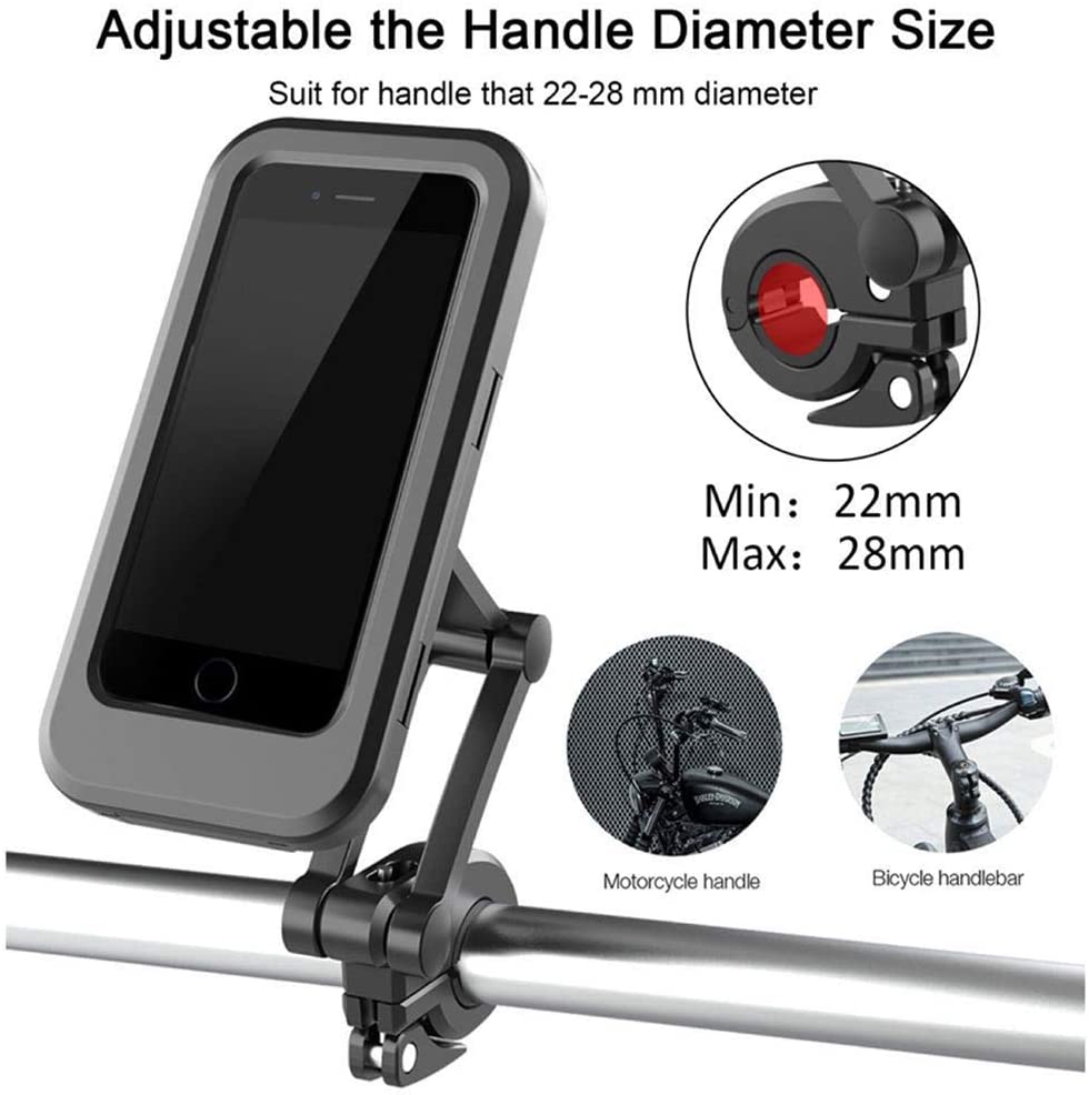 KIHO™ 360° Bicycle Motor Bike Waterproof Phone Case Mount Holder