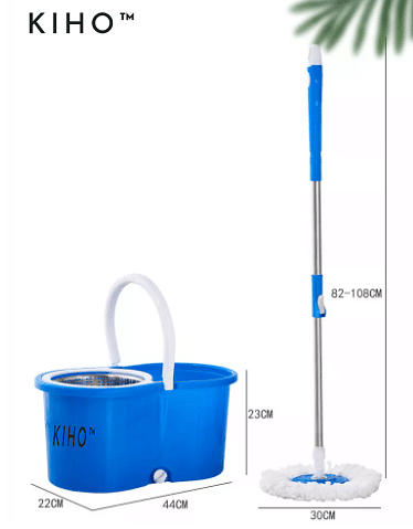 KIHO™ Easy Spin Magic Mop With Steel Bucket